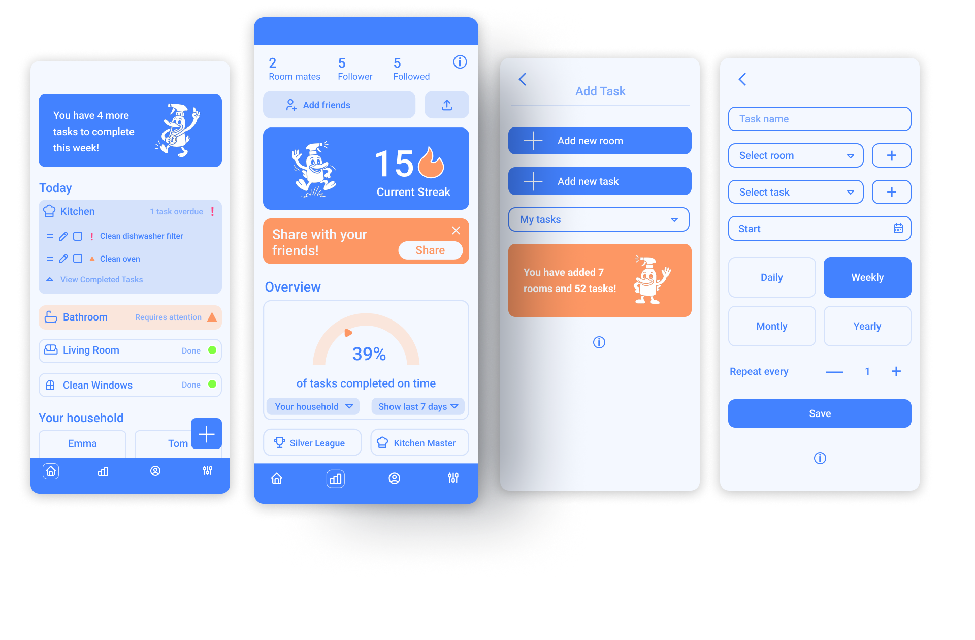 App mockup – Clean as a Duck redesign